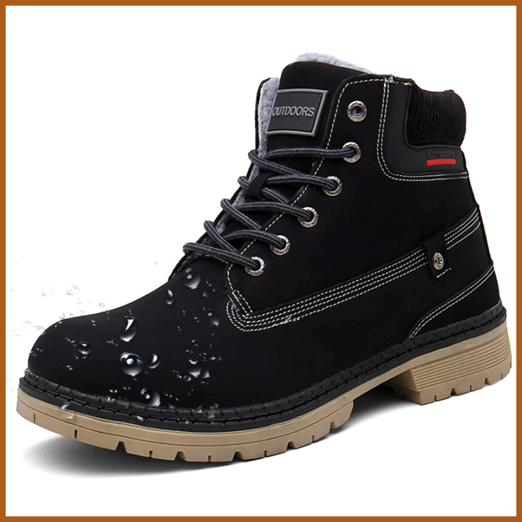 Pu Synthetic Leather Snow Boots Waterproof Lace Up Ankle Booties